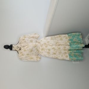 Olivaceous Cream floral dress size small